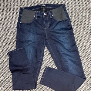 PAIGE MATERNITY "VERDUGO ANKLE" BLACK STRETCH SKINNY JEANS 29" WAIST